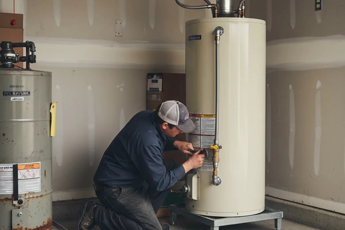 Water heater and shutoff valve replacement in Richford